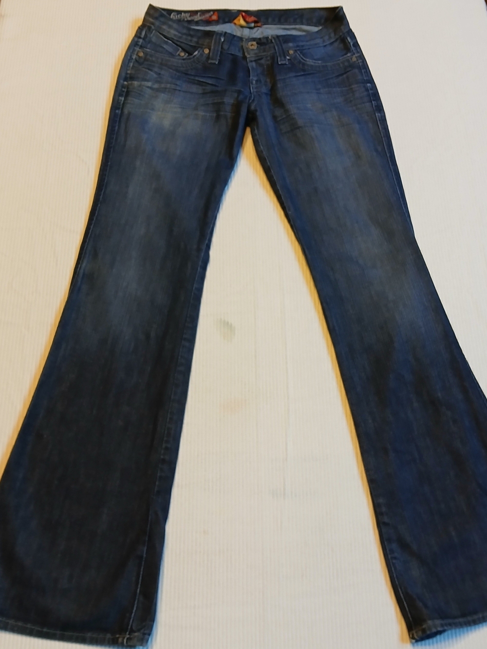 Vintage Lucky Brand Too Tough To Die Dungarees Jeans Size 6 28 Long Flap Pocket